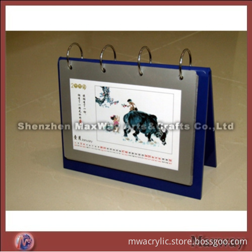Blue Hot Selling Acrylic/Plexiglass Calendar Holder